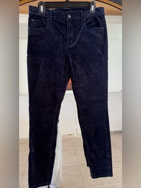 Ann Taylor The Skinny Modern Navy Blue Corduroy Velvet Pants Size 6